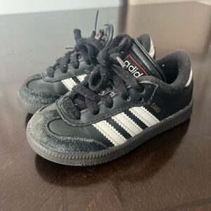 Adidas Toddler Black and White Samba Sneakers